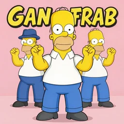 Homer Simpson doing gang signs in a rap Album Cover, High Detail, 4k