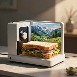 A home nanotech fabrication device creating a sandwich