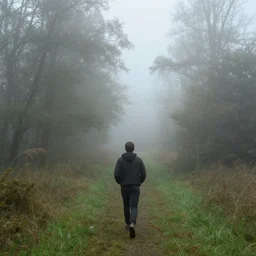 i think i see it following me through the mist. i think i see it can you see it? it's right there i think i see it. i see it. i think. do you see it? tell me do you see it? it's there. is it?