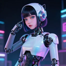 robot woman vaporwave