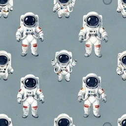 cosmonaut retro pattern seamless texture
