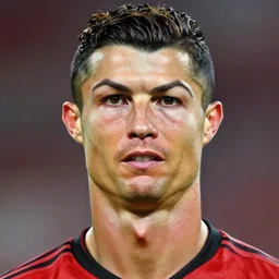 portrait of christiano ronaldo manchester united!!!!!!!!!!!!!!!!!!!!!!!!!!!, detailed face, detailed painting, flat lighting, by ilya repin, phil hale and kent williams
