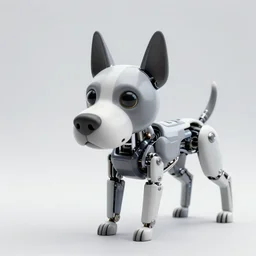 a cyborg dog, part dog part machine. not a real dog. part machine dog. a closeup photorealistic photograph of a robot cyborg japanese spitz on the beach at sunset. part dog part machine, pipes and wires glowing eyes. robot dog. part robot dog. hybrid machine dog. this 4 k hd image is trending on artstation, featured on behance, well - rendered, extra crisp, features intricate detail and the style of unreal engine. golden hour