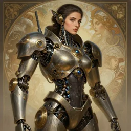 portrait of fairuz, robot steampunk, horizon zero dawn machine, intricate, elegant, highly detailed, ray tracing, digital painting, artstation, concept art, smooth, sharp focus, illustration, art by artgerm and greg rutkowski and alphonse mucha, 8 k
