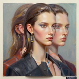 3 d, close - up, mad fashion model, plastic, poster art, intricate oil painting, high detail, figurative art, multiple exposure, poster art, 3 d, by stanley kubrick and tooth wu and wlop and beeple