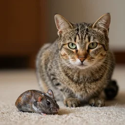 mouse and cat combined together