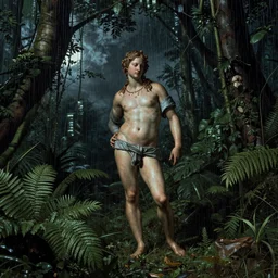 abandoned by titian, at night rainforest cosmic cgsociety retro, archdaily, wallpaper, highly detailed, trending on artstation.