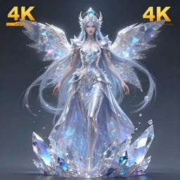 crystal goddess, art station concept art, 4 k