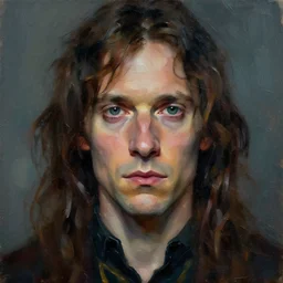 painterly portrait, Mark Hammill, impasto, fantasy, chuck close:7, carl spitzweg:7, cinematic light, full face, symmetrical face