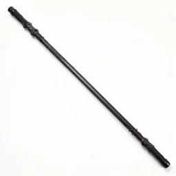 picture of a single long dark futuristic ninja staff, cyberpunk, sci - fi, fantasy, close shot, single long stick, white background