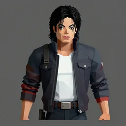 Screenprint of a Resident Evil 1 game still (1999) low poly 3D model of Michael jackson