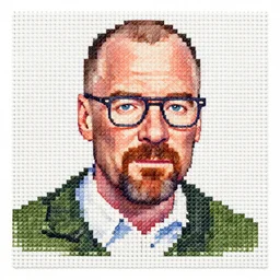Cross-Stitch pattern of Walter White