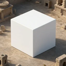 white cube in the middle of an ancient war cc 1 2. 0