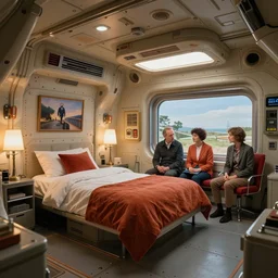 a spaceship bed room interior design by hr giger and wes anderson by karol bak, james jean, tom bagshaw, rococo, sharp focus, trending on artstation, cinematic lighting, hyper realism, octane render, 8 k, hyper detailed, vivid, ultra detailed, highly detailed