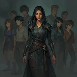 centered front facing painted portrait, maya ali as a wind sorcerer, octane render, gloomhaven, matte painting concept art, official fanart behance hd artstation by jesper ejsing, by rhads and makoto shinkai and lois van baarle and ilya kuvshinov and rossdraws