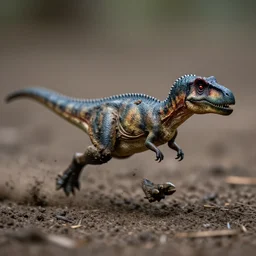 kodak portra 4 0 0, 5 0 mm leica summicron f 1. 2, award winning macro photo of a small muddy beautiful dinosaur running fast on mud, fast shutter speed, motion blur, tiny gaussian blur, highly detailed, highly intricate, depth of field, low contrast, action photography