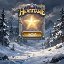 snow, in concept art of main menu loading screen background. for russian mmorpg by katauri, artstation, behance, style of hearthstone