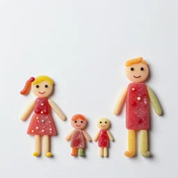 a family made of candy