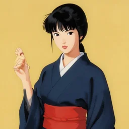Gogo Yubari from the movie Kill Bill painted by Norman Rockwell