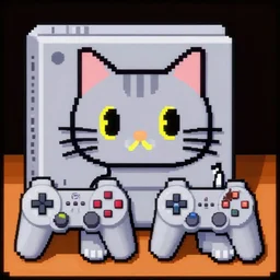 cat in playstation 1 graphics