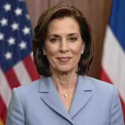 portrait of the first female president of the united states, award winning photograph, year 2025