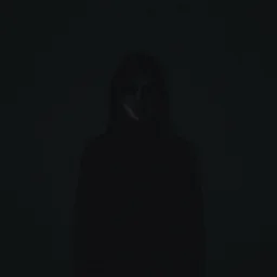 a very dark mysterious photo of a random person
