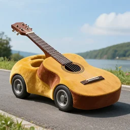 a guitar shaped car