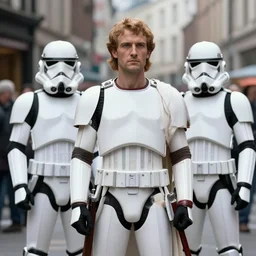 the assassination of julius caesar in time square by the starwars stromtroopers, white, roit, in the style of vincenzo camuccini, hyperrealism, cinematic, bokeh