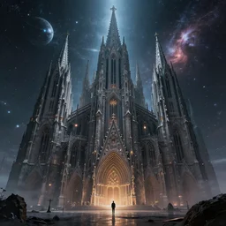 cathedral of the cosmic gods, space horror, galactic setting, immense sense of scale, wide angle, digital art, by beeple, by h r giger, by noriyoshi ohrai, trending on artstation