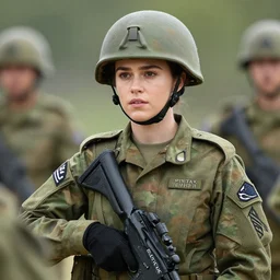 emilia clark as a female soldier, pentax k 1 0 0 0