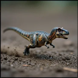kodak portra 4 0 0, 5 0 mm leica summicron f 1. 2, macro photo of a tiny muddy dinosaur running fast in mud, fast shutter speed, motion blur, tiny gaussian blur, highly detailed, highly intricate, depth of field, low contrast, wide aperture, action photography