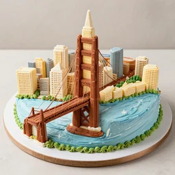 san Francisco city made of cake