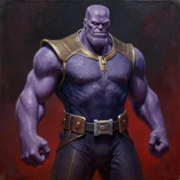Thanos, Bloodborne boss, matte painting, detailed, Bloodborne, oil on canvas