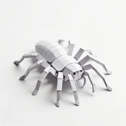 papercraft tarantula, clean 3d render, full body, isolated on a pure white background, centered, entire subject in frame, sharp focus, soft studio lighting