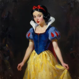 snow white, elfpunk, oil painting, darkness, paint texture, digital painting, highly detailed, artstation, sharp focus, illustration, concept art, ruan jia, charlie bowater, tom bagshaw, norman rockwell