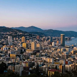 cyberpunk genova city in italy