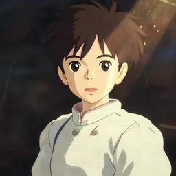 girl in style of hayao miyazaki