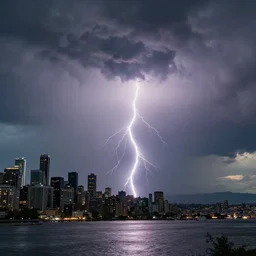thunderstorm descends upon a hurricane in seattle