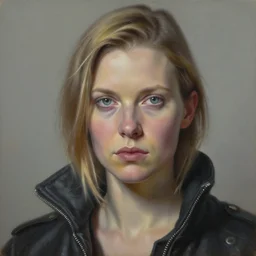 cyberpunk portrait of Yolandi Visser, in the style of h.r giger, norman rockwell, giger, highly detailed, soft lighting, 8k resolution, oil on canvas