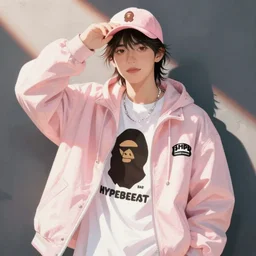 streetwear fashion influencer character illustration pastel colors hypebeast bape anime style