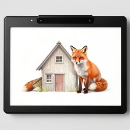 A fox and his house, art by Marco Bucci, art station