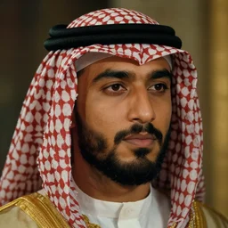 a close - up photograph of an arab god, photorealistic, cinematic lighting
