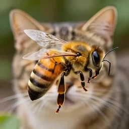a honeybee - cat - hybrid, animal photography