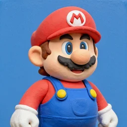 super mario, clay texture, painting by vladimir kush