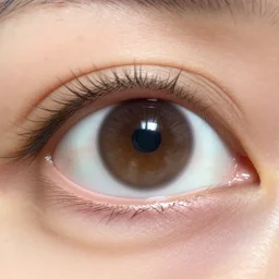 close up photo of an eye with three pupils