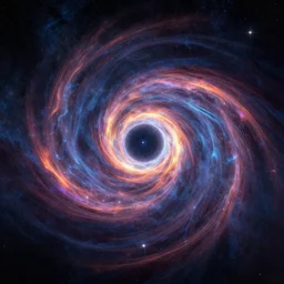 intergalactic stargate portal to another world with a swirling energy field and stars in the background by mikhail larionov, style of cryengine