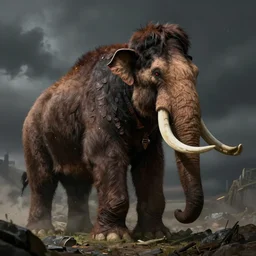 mammoth as a dark souls boss by carsten holler