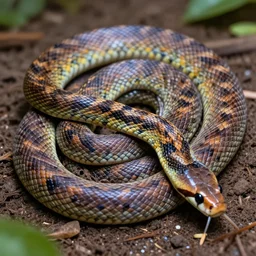 a high quality photo of a chromatic snake realism 8k