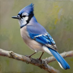 trending on artstation, a Blue Jay, oil on canvas