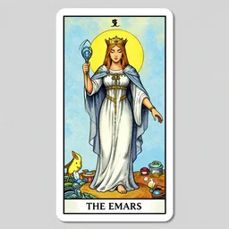 a cyberpunk style tarot card of the empress